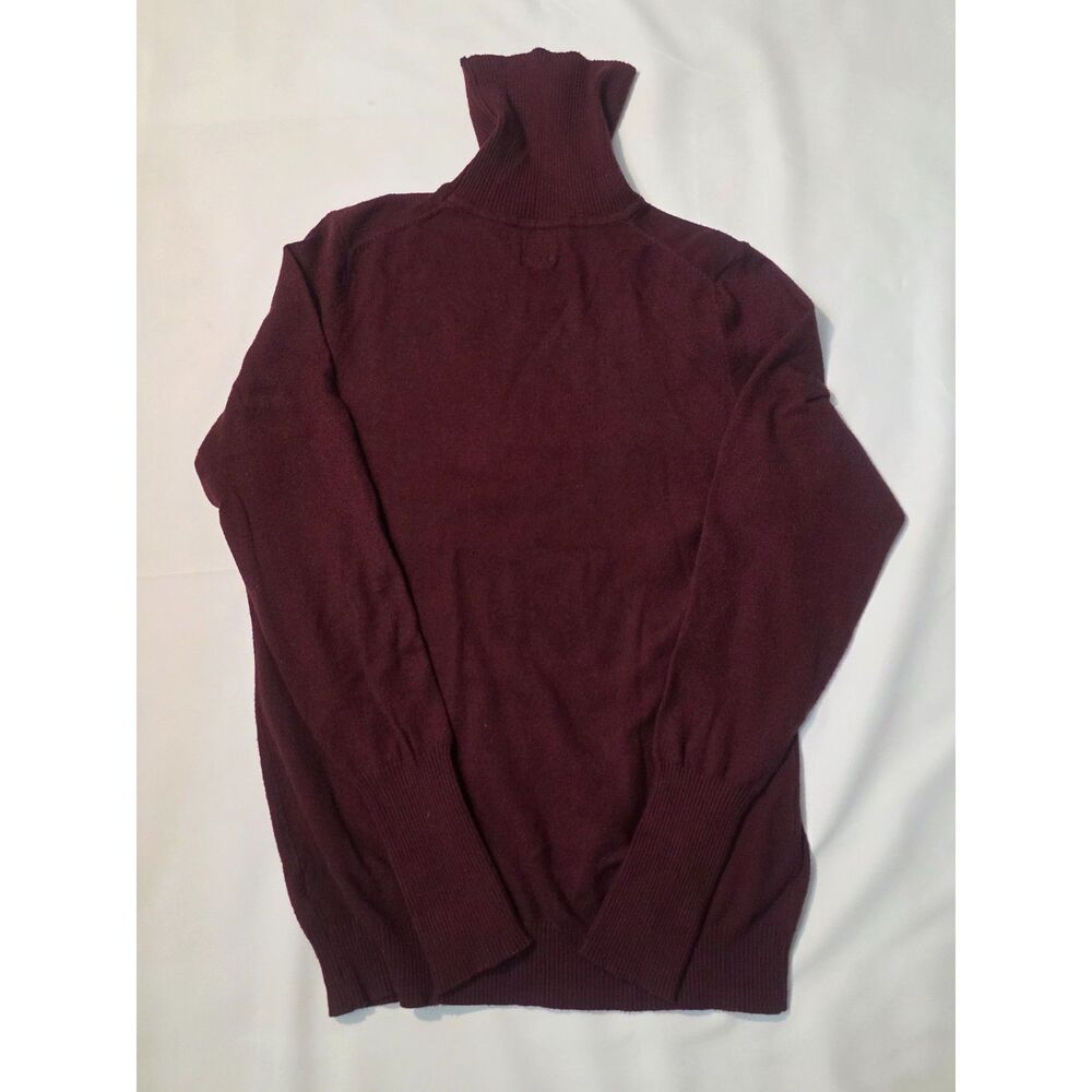 Worthington Women's Size Medium Burgundy Rayon Blend Knit Turtleneck Sweater M
